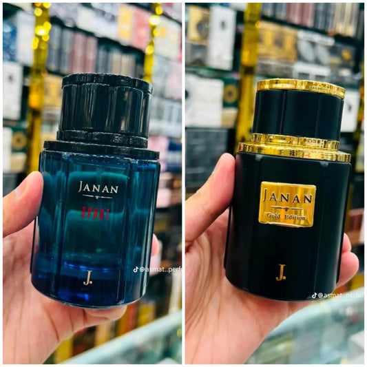 (Pack of 2) Original J. Perfume Janan Blue Sports + Gold Edition